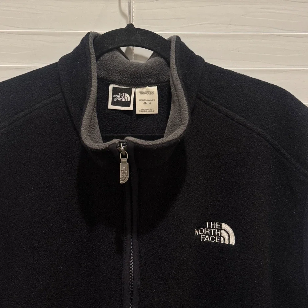 The North Face Fleece Vest Mens XL Black Polartec Full Zip Made in USA Gorpecore